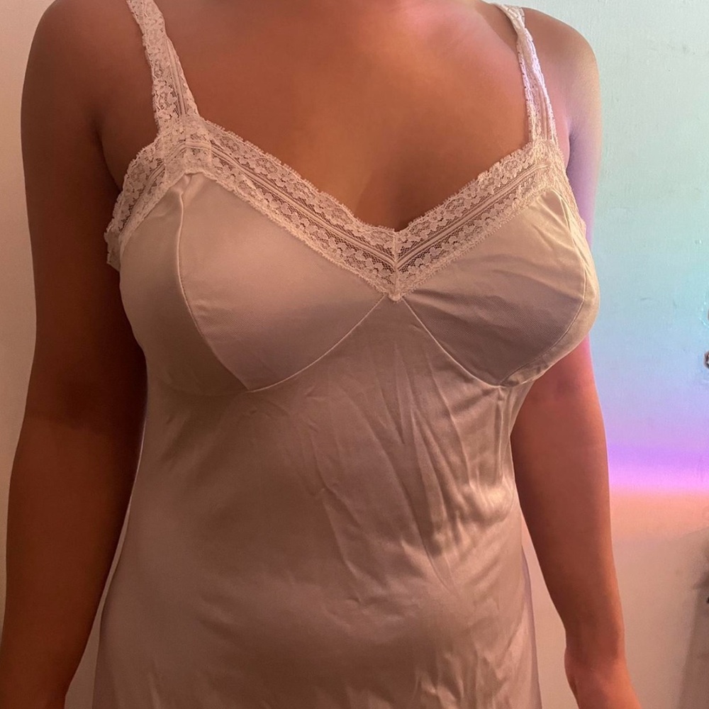 vintage silk maxi slip dress